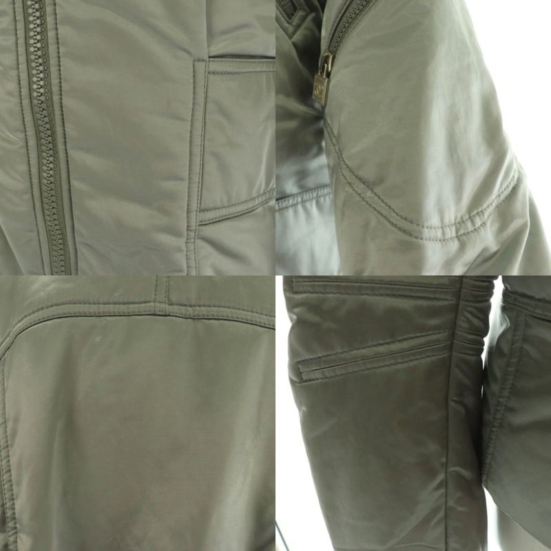 Chanel Sport Line Coco Mark Cotton Blouson Jacket Outerwear Zip Up 40 Silver