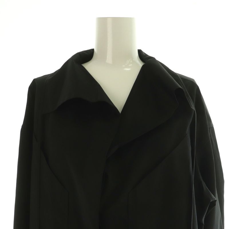 Hermes H5h0620dv 25 Years Draped Collar Shirt Blouse Long Sleeves Front Open