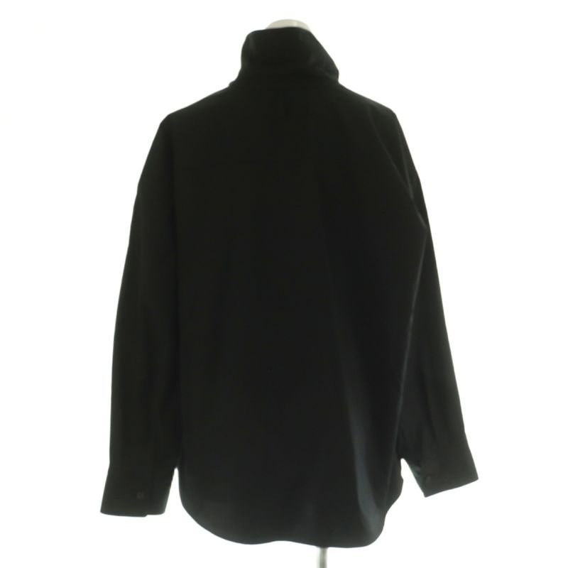 Hermes H5h0620dv 25 Years Draped Collar Shirt Blouse Long Sleeves Front Open