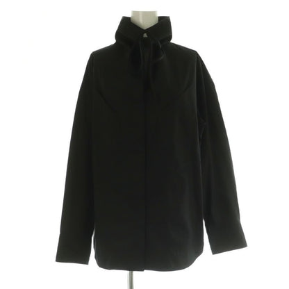 Hermes H5h0620dv 25 Years Draped Collar Shirt Blouse Long Sleeves Front Open