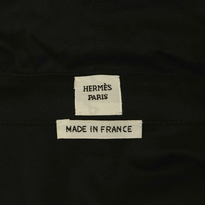 Hermes H5h0620dv 25 Years Draped Collar Shirt Blouse Long Sleeves Front Open