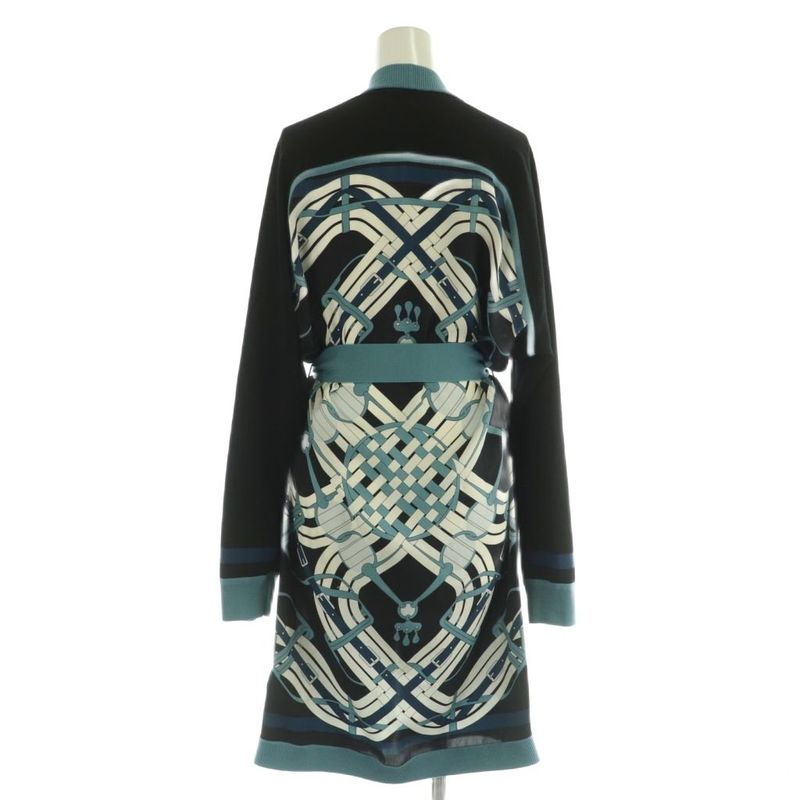 Hermes 24 Mors a Jouets Detoure Bridle Detoure Twill Raine Long Cardigan Long