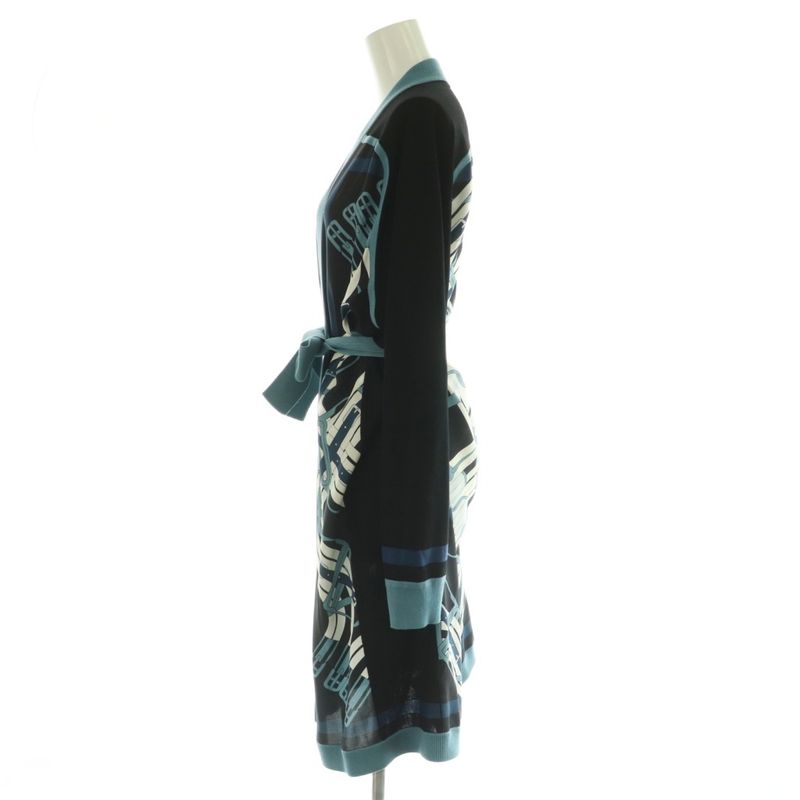 Hermes 24 Mors a Jouets Detoure Bridle Detoure Twill Raine Long Cardigan Long