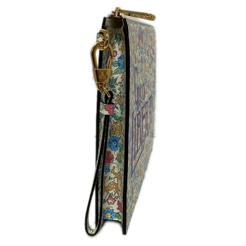 Gucci Clutch Bag 636252 White X Light Blue X Multi Liberty Collaboration