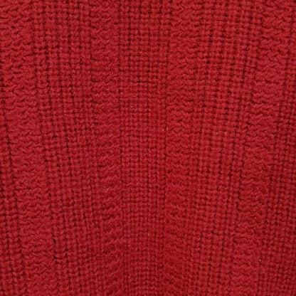 Yves Saint Laurent Long Sleeve Sweater Size M Women's Bordeaux V-Neck