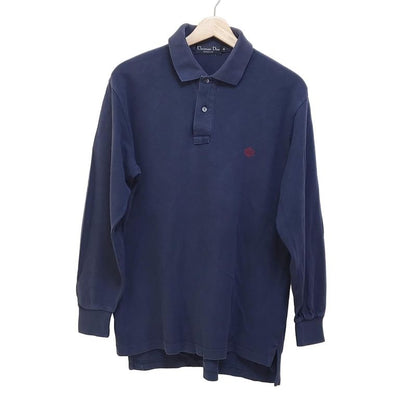 Christian Dior Monsieur Long Sleeve Polo Shirt Size M Men's Navy