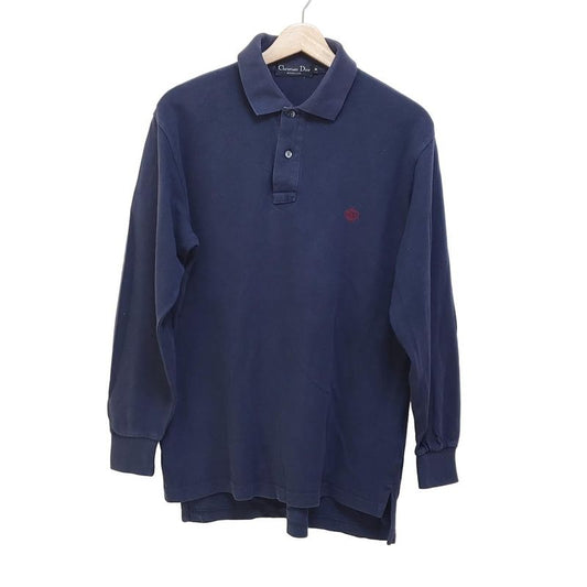 Christian Dior Monsieur Long Sleeve Polo Shirt Size M Men's Navy