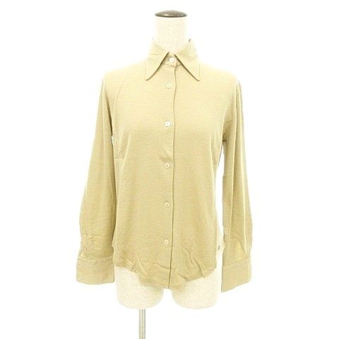 Loewe Long Sleeve Shirt Blouse in Knit Material Made in Italy Size S Beige Org