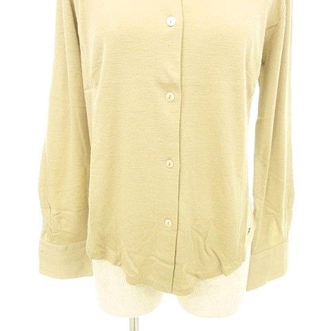 Loewe Long Sleeve Shirt Blouse in Knit Material Made in Italy Size S Beige Org