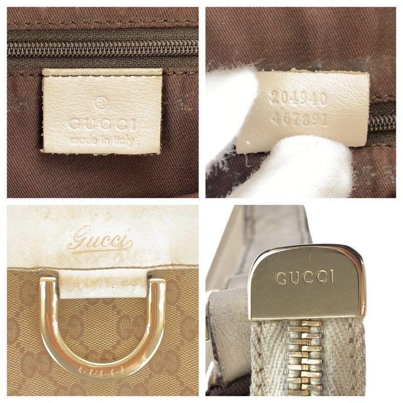 Gucci Abby Beige Ivory Gold Hardware 204940 Shoulder Bag Messenger Bag Women