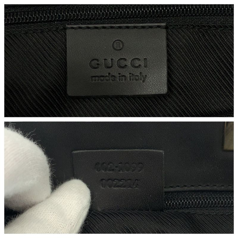 Gucci Black Gold Hardware GG Canvas 002 1099 Tote Bag Shoulder Bag Women 506381