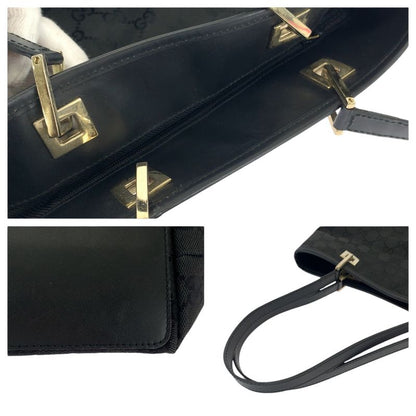 Gucci Black Gold Hardware GG Canvas 002 1099 Tote Bag Shoulder Bag Women 506381