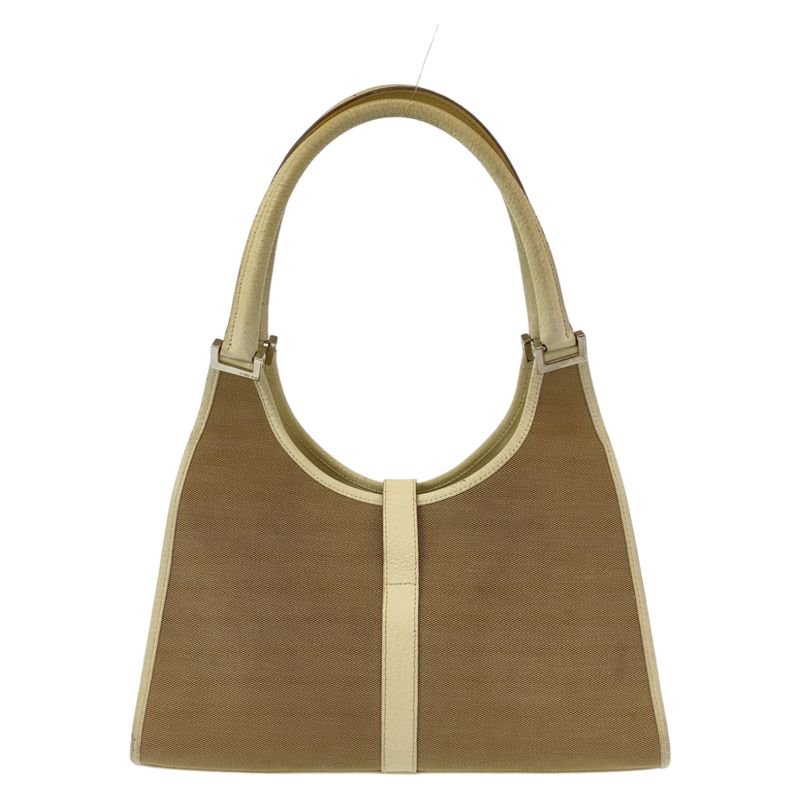 Gucci Jackie Beige White Silver Hardware Canvas 002 1067 Shoulder Bag Handbag