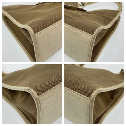 Gucci Jackie Beige White Silver Hardware Canvas 002 1067 Shoulder Bag Handbag