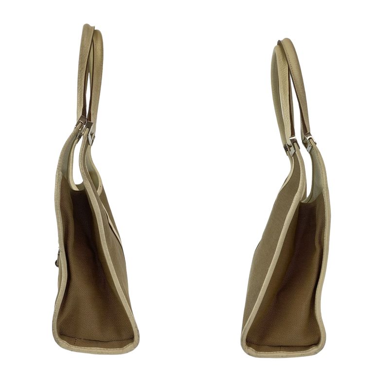 Gucci Jackie Beige White Silver Hardware Canvas 002 1067 Shoulder Bag Handbag