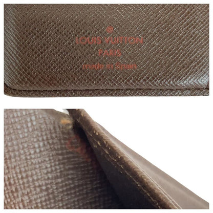 Louis Vuitton Damier Ebène Portefeuille Viennois Brown Gold Hardware PVC N61674