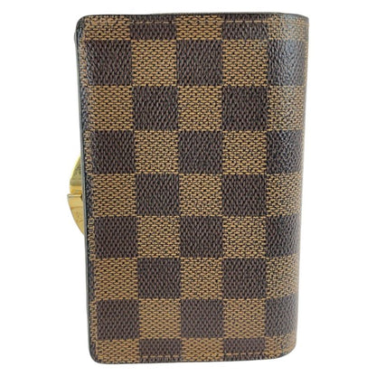 Louis Vuitton Damier Ebène Portefeuille Viennois Brown Gold Hardware PVC N61674