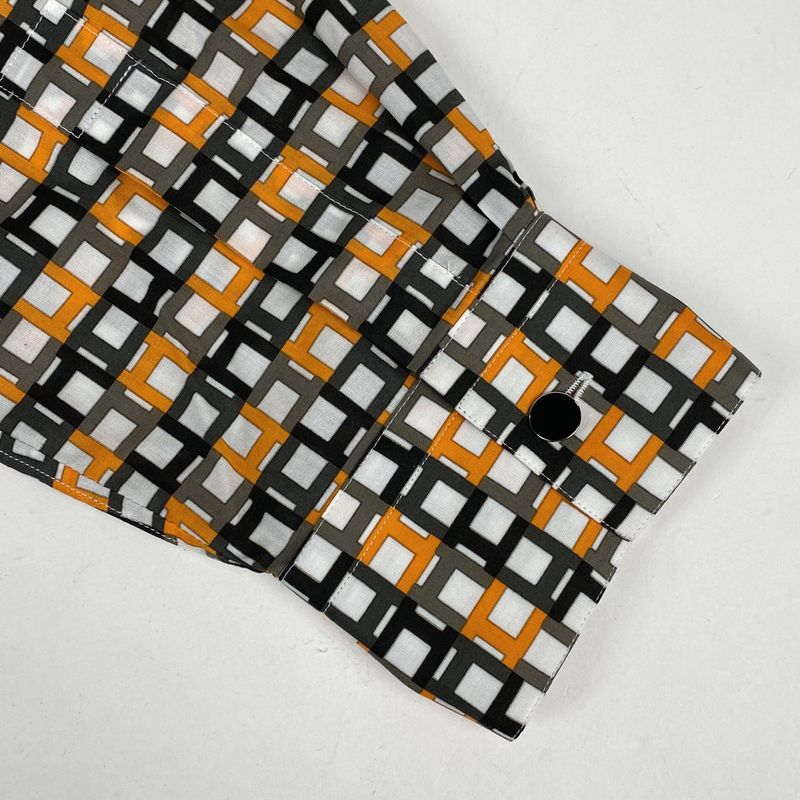 Hermes H Logo Long Sleeve Shirt Serie Button Total Pattern Top Long Sleeve