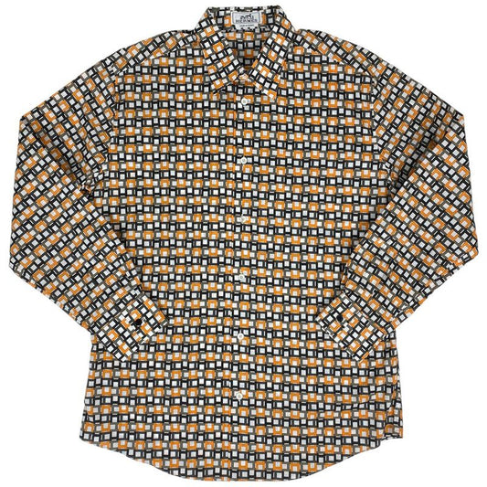 Hermes H Logo Long Sleeve Shirt Serie Button Total Pattern Top Long Sleeve