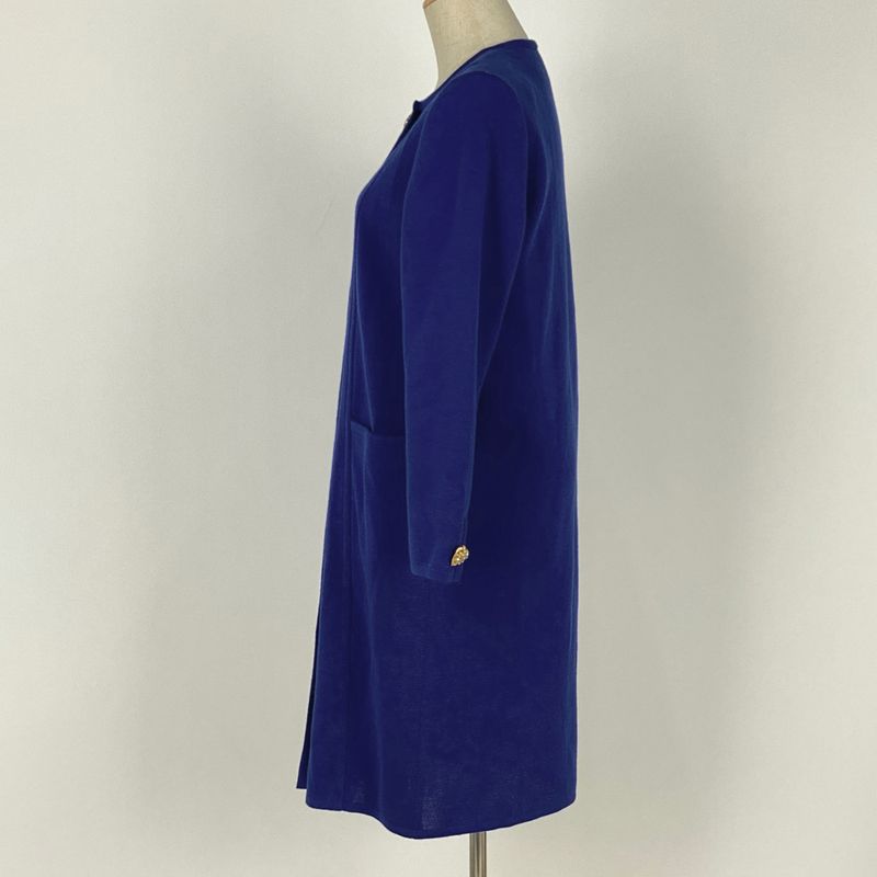 Yves Saint Laurent Knit Long Cardigan Gown Heart YSL Tops