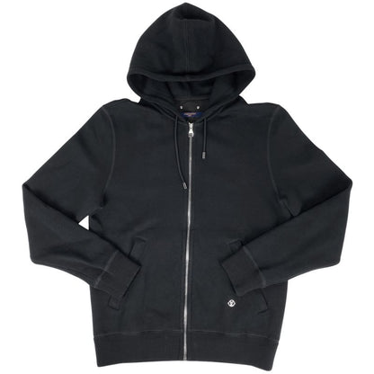 Louis Vuitton Logo Zip Up Hoodie LV Top Hoodie Cotton Nylon Black Men's