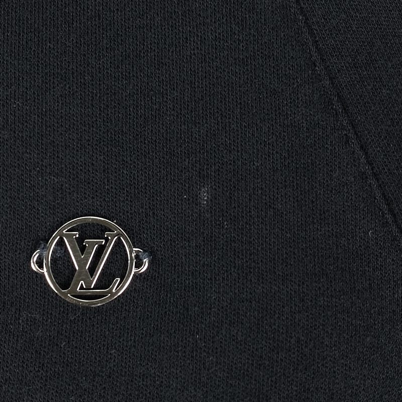 Louis Vuitton Logo Zip Up Hoodie LV Top Hoodie Cotton Nylon Black Men's