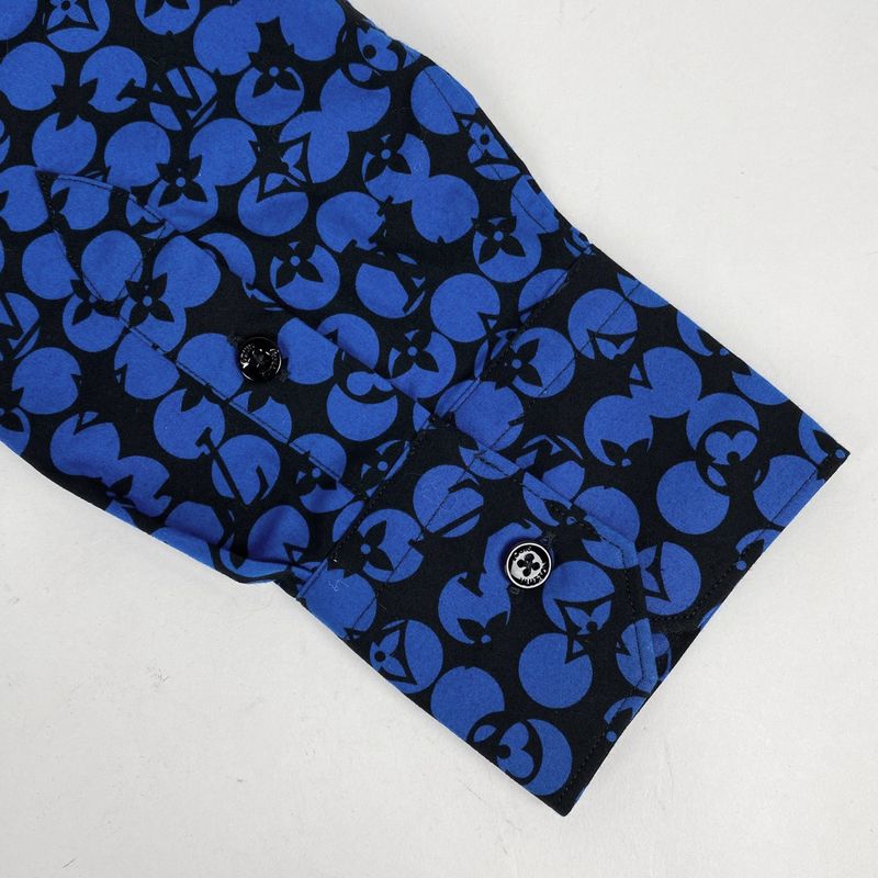 Louis Vuitton Perforated Monogram Pattern Dna Long Sleeve Shirt 19aw LV Tops