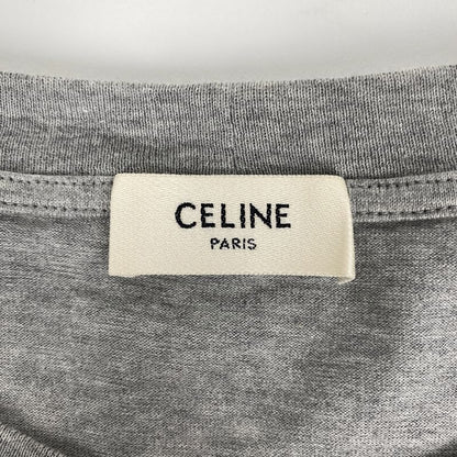Celine Logo Print Short Sleeve T-Shirt Gradient Tops Short Sleeve T-Shirt