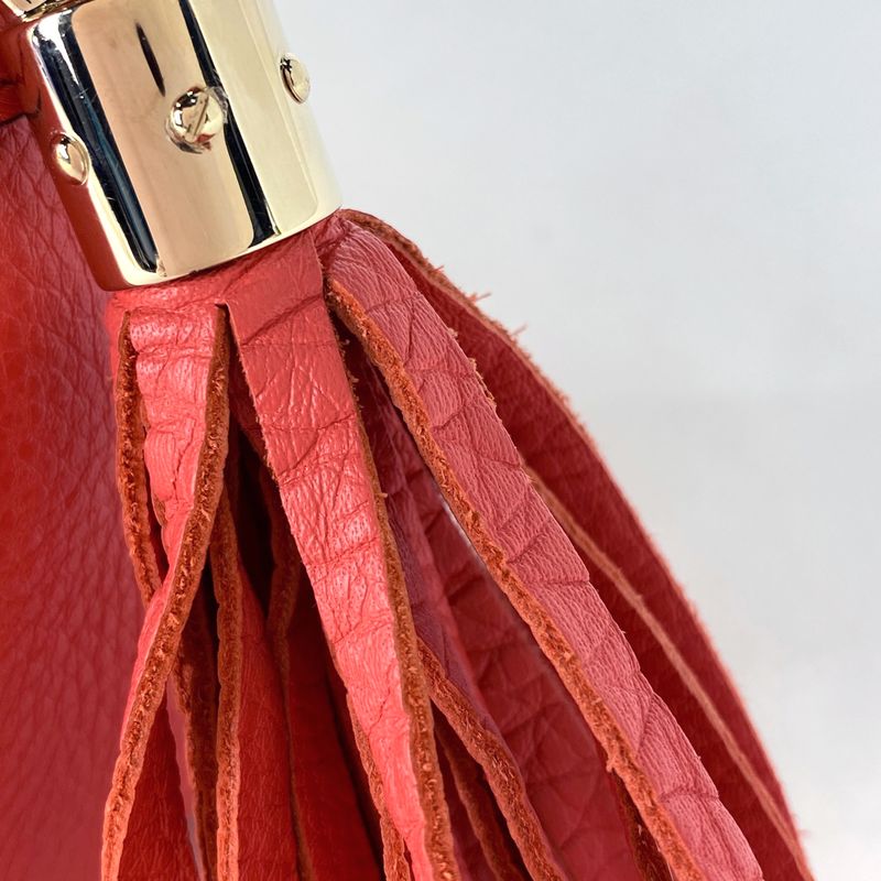 Gucci Soho Double Chain Shoulder Bag Interlocking G Tassel Fringe Shoulder Bag