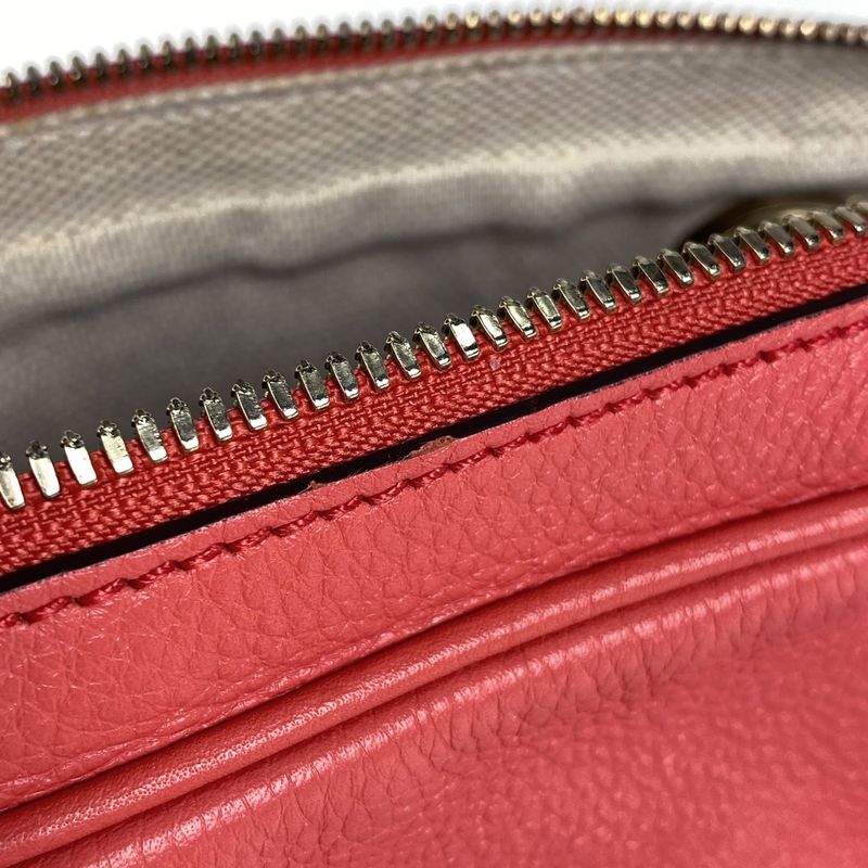 Gucci Soho Double Chain Shoulder Bag Interlocking G Tassel Fringe Shoulder Bag