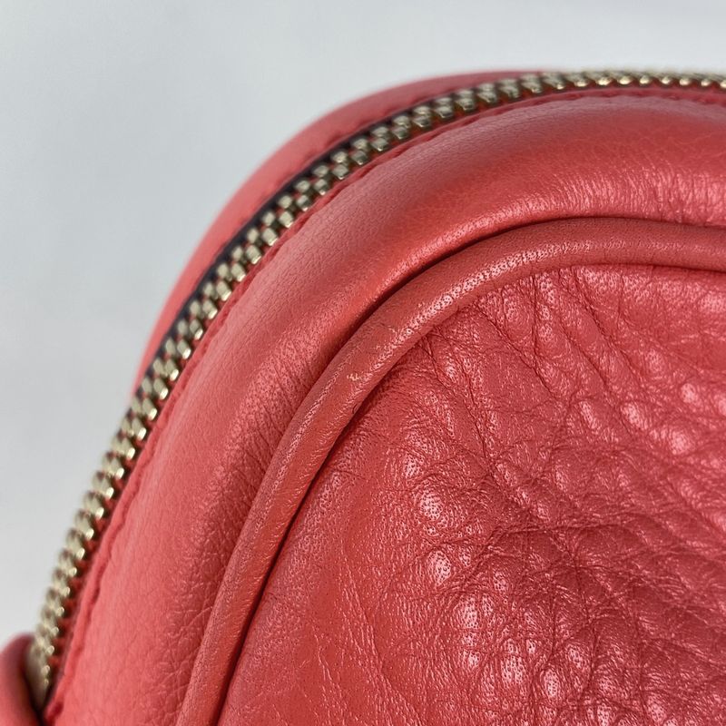 Gucci Soho Double Chain Shoulder Bag Interlocking G Tassel Fringe Shoulder Bag