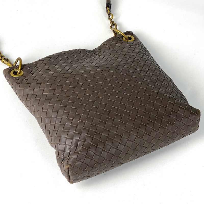 Bottega Veneta Veneta Intrecciato Shoulder Bag Crossbody Shoulder Bag Leather