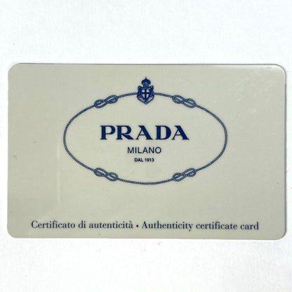 Prada Logo Handbag Shoulder Bag Handbag Leather Brown Women