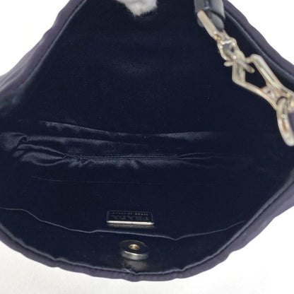 Prada Logo Plate Shoulder Bag Mini Pouch One Shoulder Handbag Nylon Purple Women