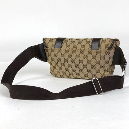 Gucci GG Pattern Waist Bag Body Bag GG Canvas Brown 145851 Women