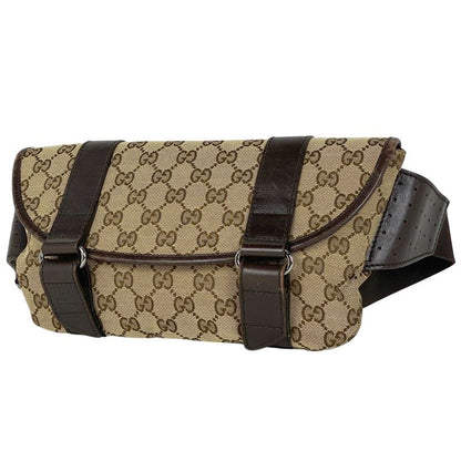 Gucci GG Pattern Waist Bag Body Bag GG Canvas Brown 145851 Women