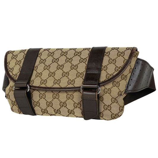 Gucci GG Pattern Waist Bag Body Bag GG Canvas Brown 145851 Women