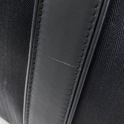 Hermes Acapulco Cabas Su MM Handbag H Logo Tote Bag Twirl Chevron Black Women