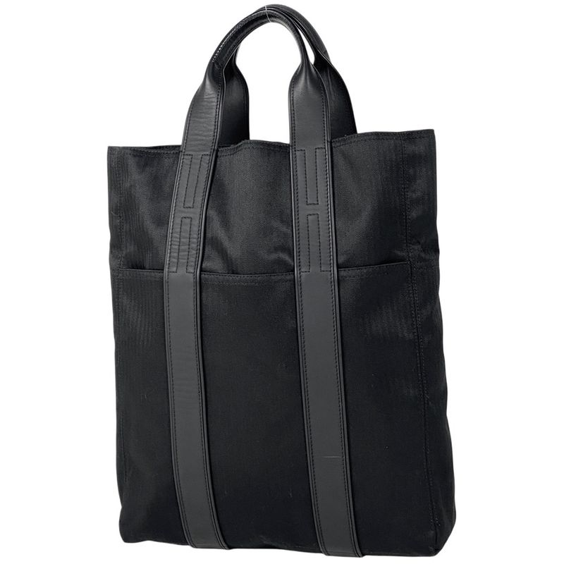 Hermes Acapulco Cabas Su MM Handbag H Logo Tote Bag Twirl Chevron Black Women