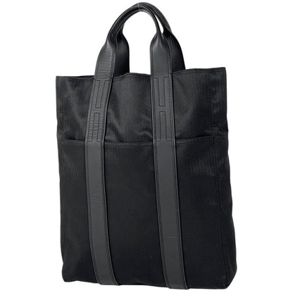 Hermes Acapulco Cabas Su MM Handbag H Logo Tote Bag Twirl Chevron Black Women