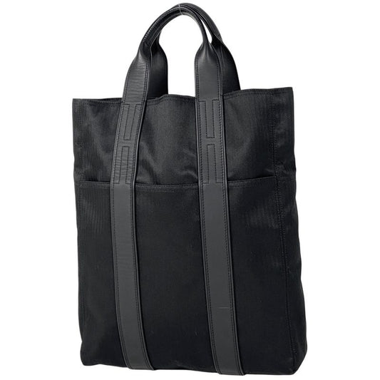 Hermes Acapulco Cabas Su MM Handbag H Logo Tote Bag Twirl Chevron Black Women