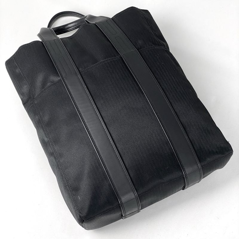 Hermes Acapulco Cabas Su MM Handbag H Logo Tote Bag Twirl Chevron Black Women