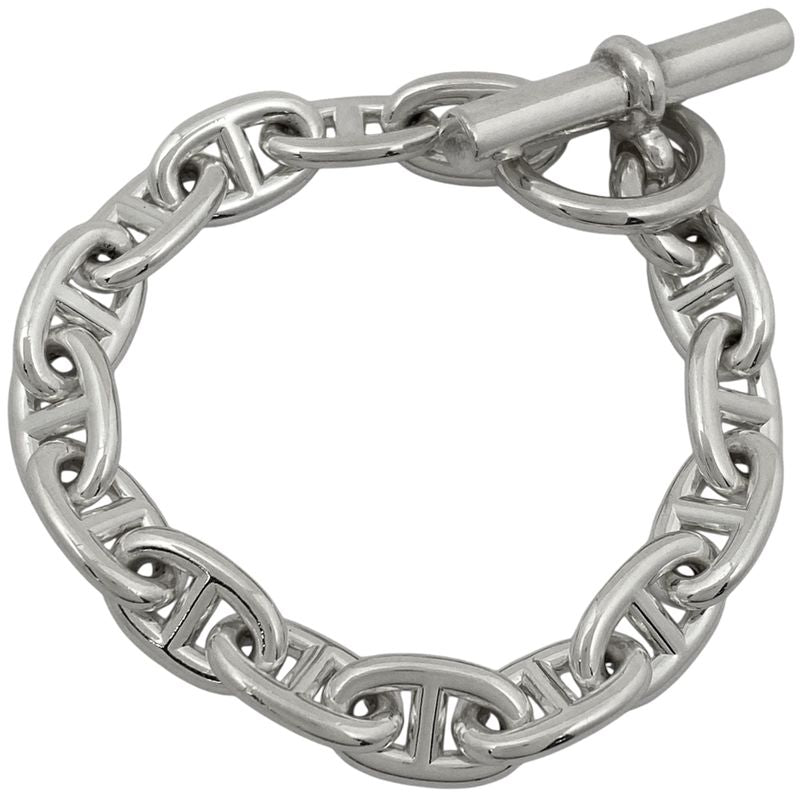 Hermes Chaine D'ancre PM 15frame Bracelet Silver 925 Silver Ladies
