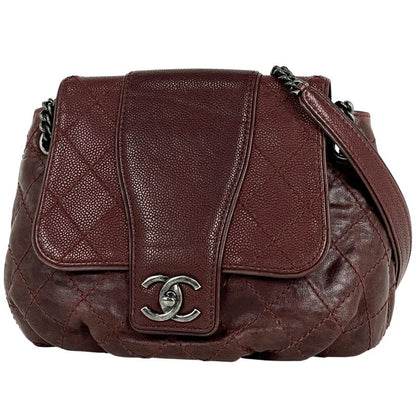 Chanel Coco Mark Chain Shoulder Bag Crossbody Wild Stitch Shoulder Bag Leather