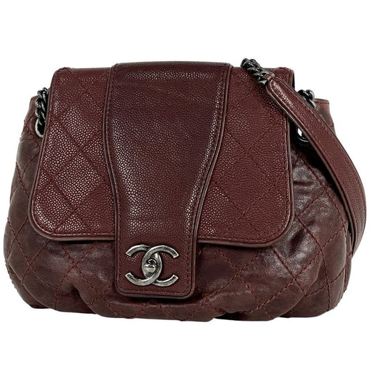 Chanel Coco Mark Chain Shoulder Bag Crossbody Wild Stitch Shoulder Bag Leather