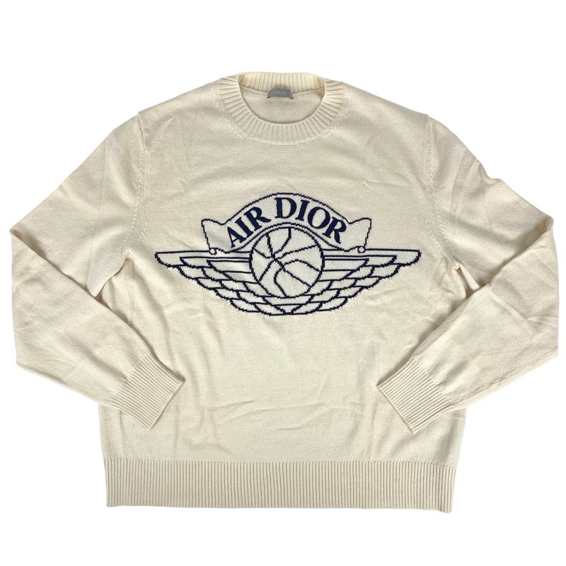 Christian Dior Jordan Wings Sweater Dior X Jordan Knit Long Sleeve Tops Sweater