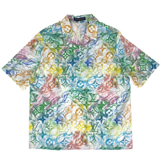 Louis Vuitton Pastel Monogram Short Sleeve Shirt Logo LV Tops Short Sleeve