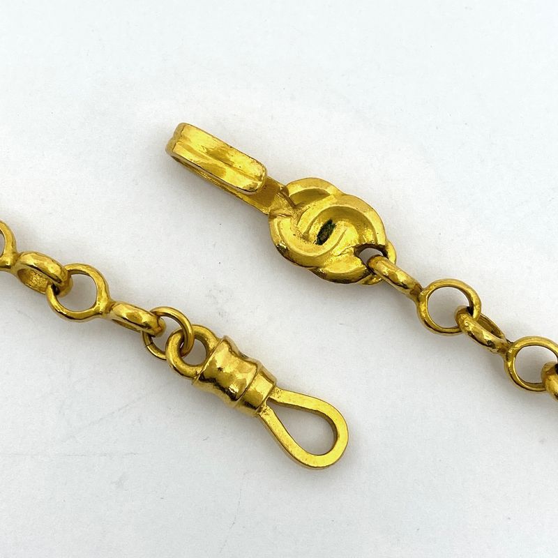 Chanel Coco Mark Loupe Necklace Long Necklace GP Gold Ladies