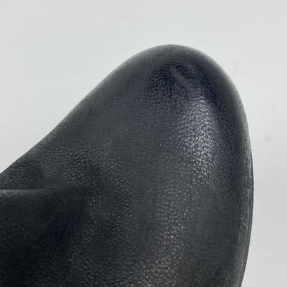 Prada Logo Zip Up Short Boots Sport Line Wedge Sole Shoes Boots Leather Black