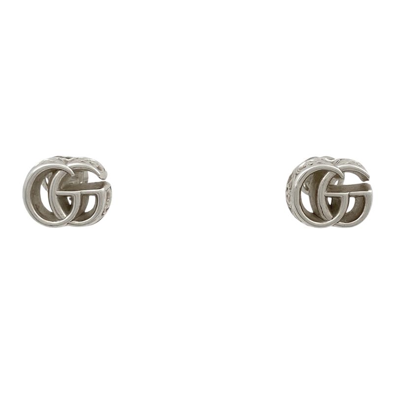 Gucci Double G Earrings 925 Silver Ladies